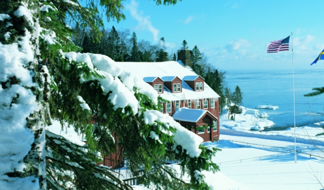 LUTSENLutsenMain Winter Photo The Lodge on Lake Superior at Lutsen Resort. Photo courtesy of Lutsen Resort