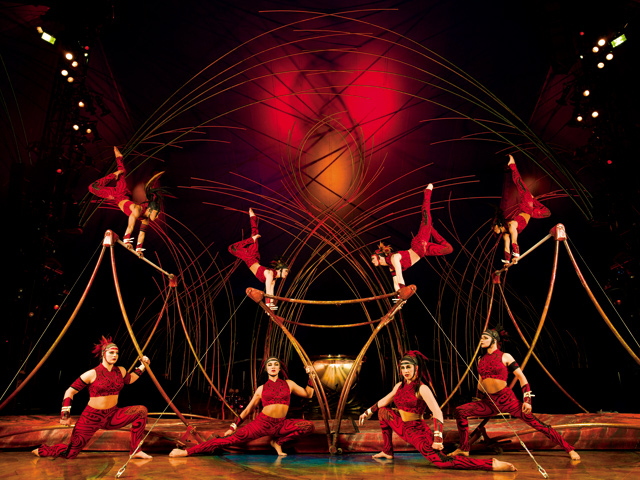 The island, Amaluna, is inhabited by a number of deities as well as a tribe of Amazons. Photo courtesy of Cirque du Soleil - Amaluna