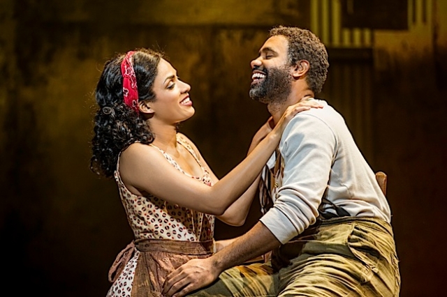 Alicia Hall Moran as Bess and Nathaniel Stampley as Porgy in The Gershwins’ Porgy and Bess. Photo by Michael J. Lutch.