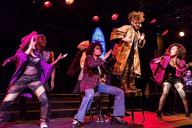 Cast members (left to right): Lipica Shah, Nathan Barlow, Eric Mayson & Brittany Bradford. Photo by Rich Ryan.
