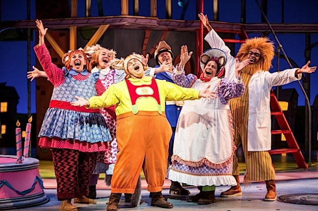 Busytown pictured is Autumn Ness, Meghan Kreidler, Reed Sigmund, Gerald Drake, Dean Holt, and Kasono Mwanza. Photo by Dan Norman.