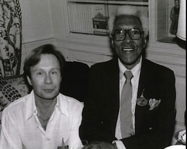 A historian is working to nominate the Manhattan apartment where Bayard Rustin, right, lived with his partner, Walter Naegle, to be listed on the National Register of Historic Places. Naegle still resides there.