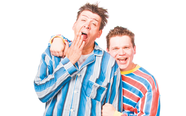 Bradley Greenwald & Reed Sigmund in the 2009 world premiere of Bert & Ernie, Goodnight! at Minneapolis’ Children’s Theatre Company. Photo by Ann Marsden.