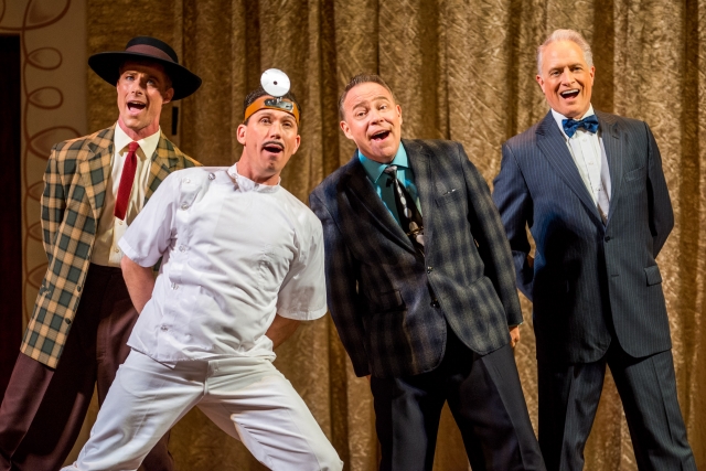 (From left) Richard Strimer, Carlos Martin, Mark Christopher Tracy and Gregory Franklin in the national tour of I Love Lucy Live On Stage Photo by Justin Namon