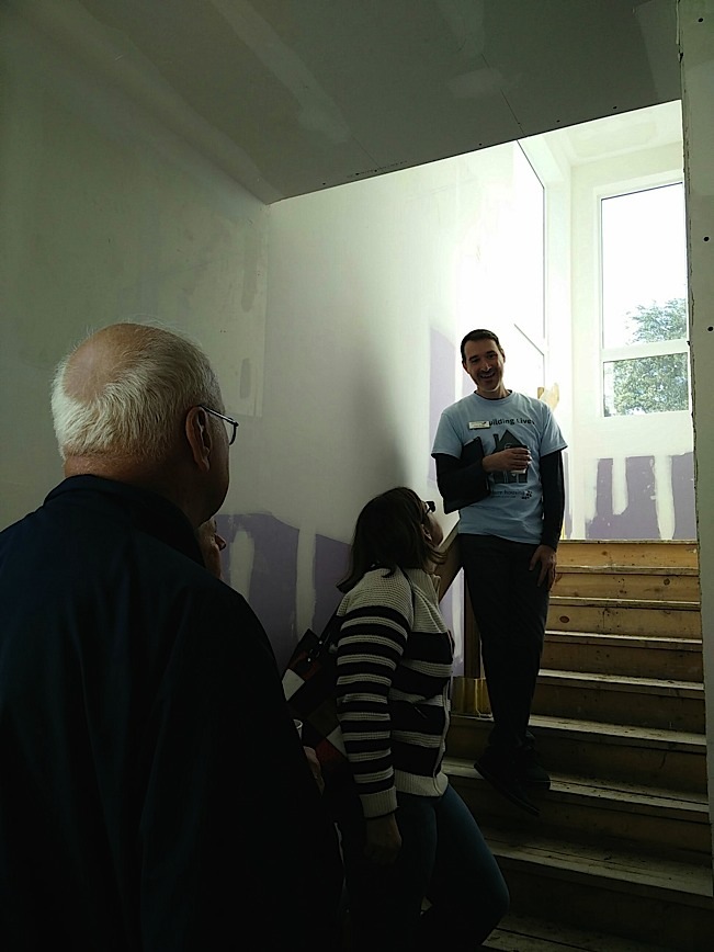 Thoughtful details: Clare Terrace has beautiful full-sized windows in stairwells to encourage residents to get exercise by using them. Photo courtesy of Clare Housing.