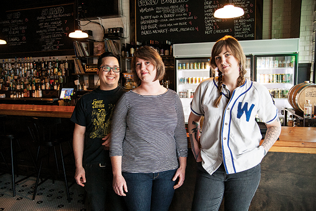 The Sheridan Room’s sous chef, Steve Lo, general manager, Rachel Booth, and executive chef, Ella Wesenberg.
