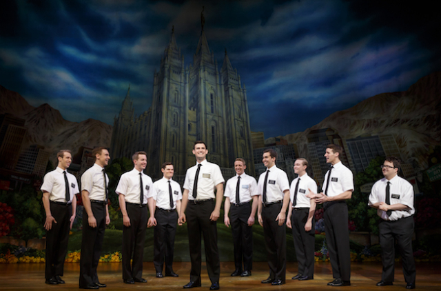 The Book of Mormon company. Photo by Joan Marcus