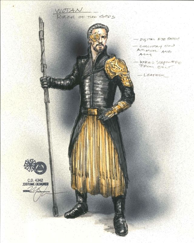 Wotan costume rendering by Mathew LeFebvre