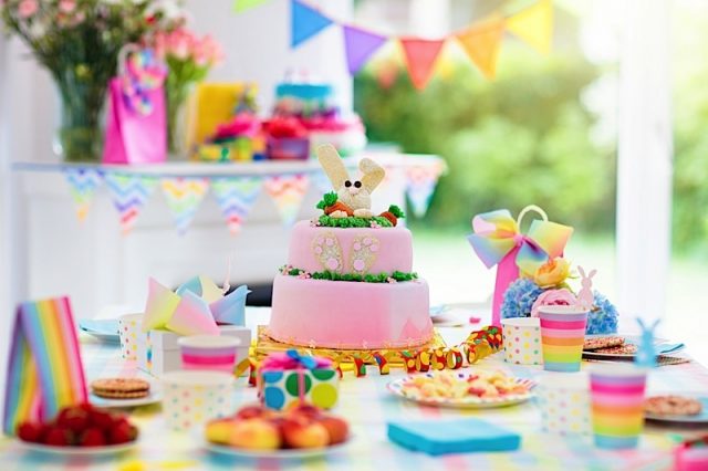 Kids Birthday Party Decoration And Cake. Photo courtesy of BigStock/famveldman
