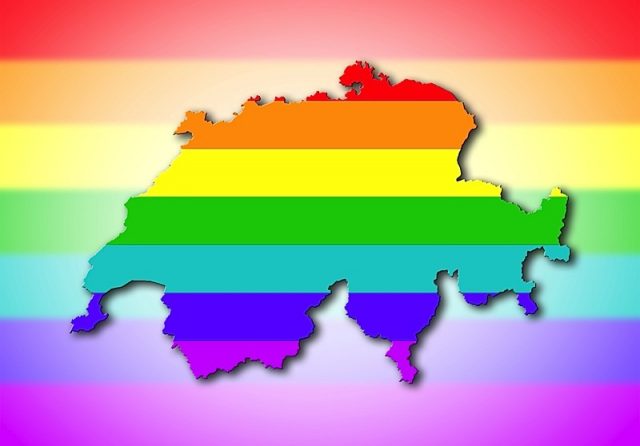 Switzerland - Rainbow Flag Pattern Photo courtesy of BigStock/Micha Klootwijk