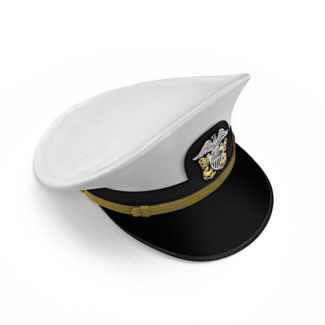 US navy officer's cap isolated on a white background. 3D illustration Photo courtesy of BigStock/3dmi
