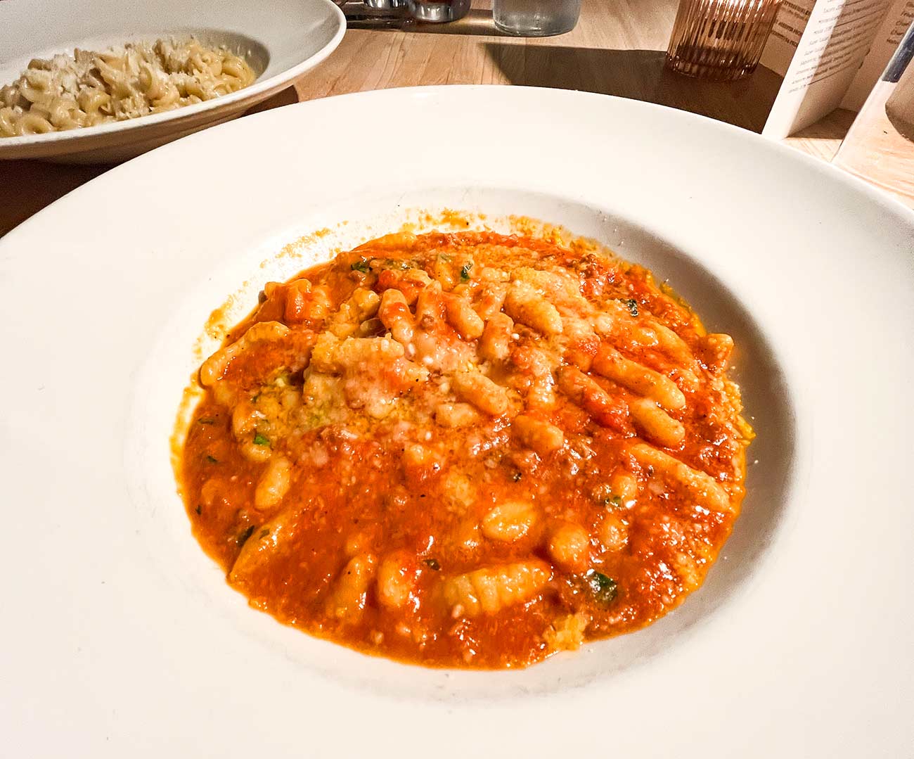 A bowl with Ricotta Cavatelli.