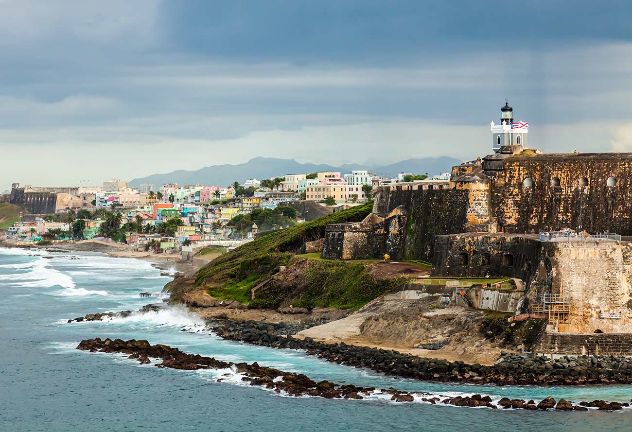 Coastal view of El Morro Fortress, San Juan.