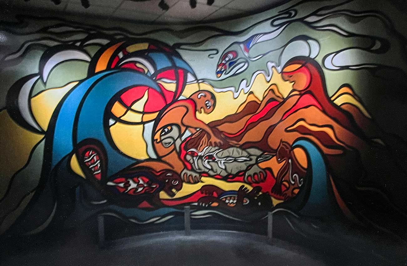 “The Creation of the World” mural in the Manitoba Museum.