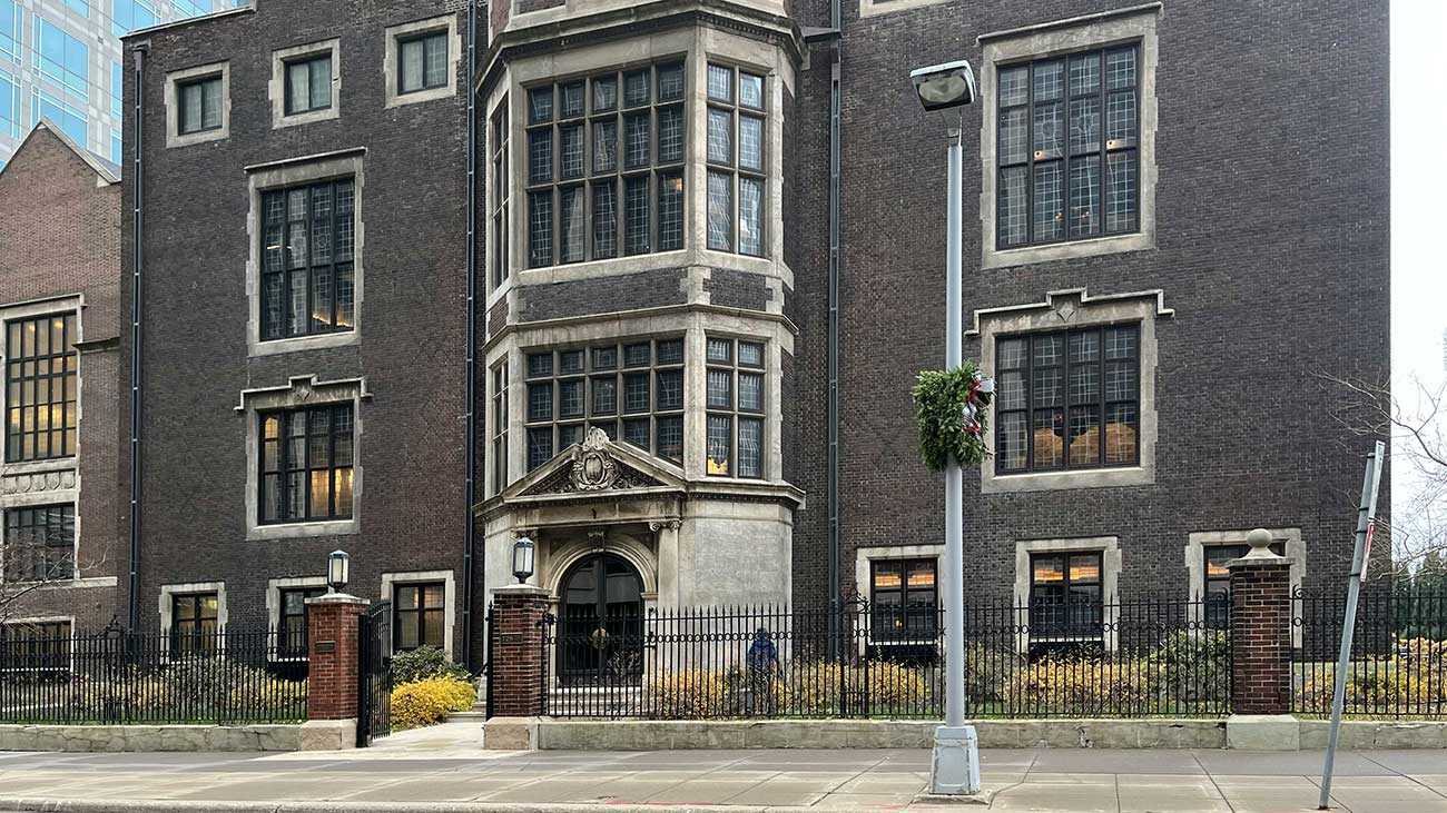 Exterior building shot of the Charlie's Minneapolis Club.