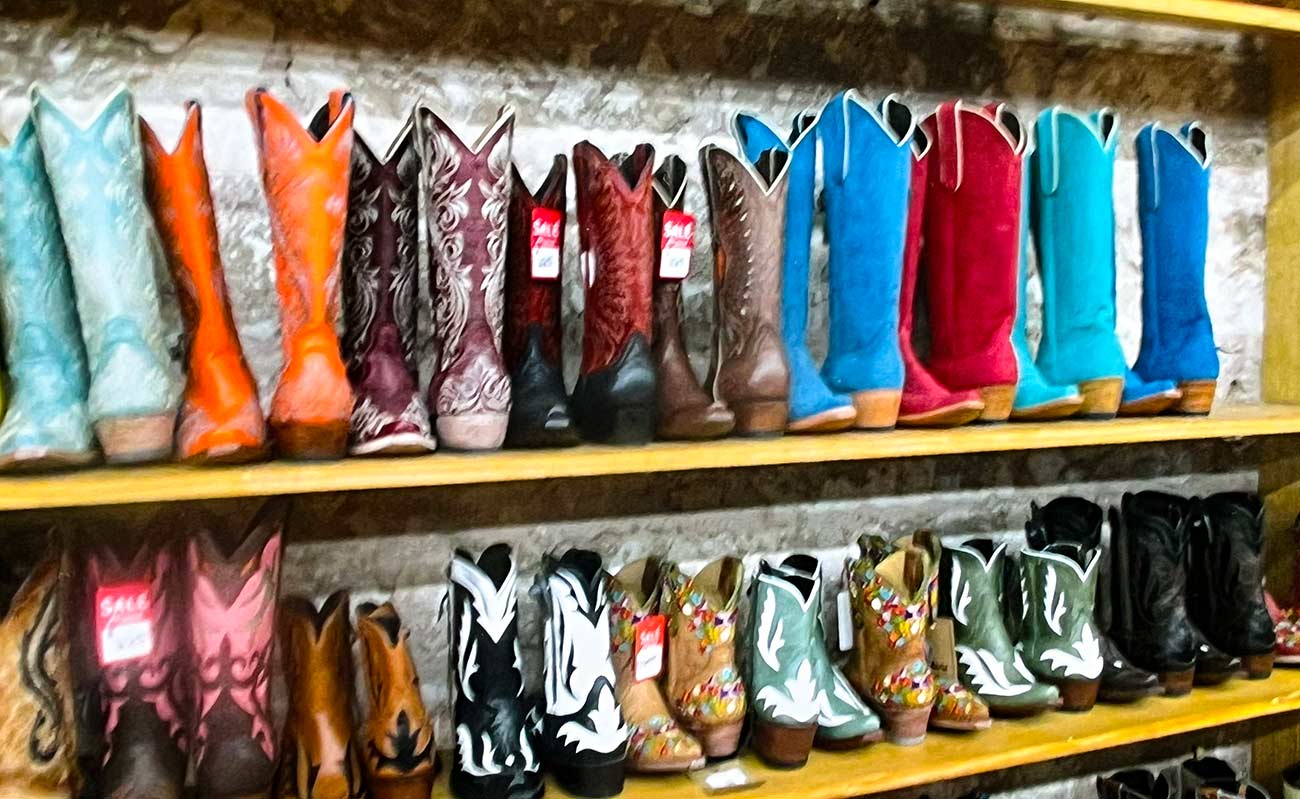 Boot shopping on Main Street.