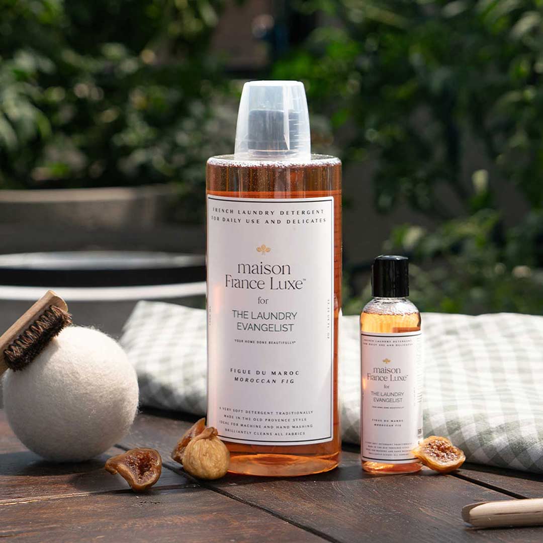 Product shot of Maison France Luxe laundry soaps.