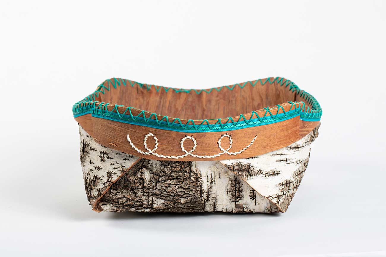Birchbark Basket by Penny Kagigebi.