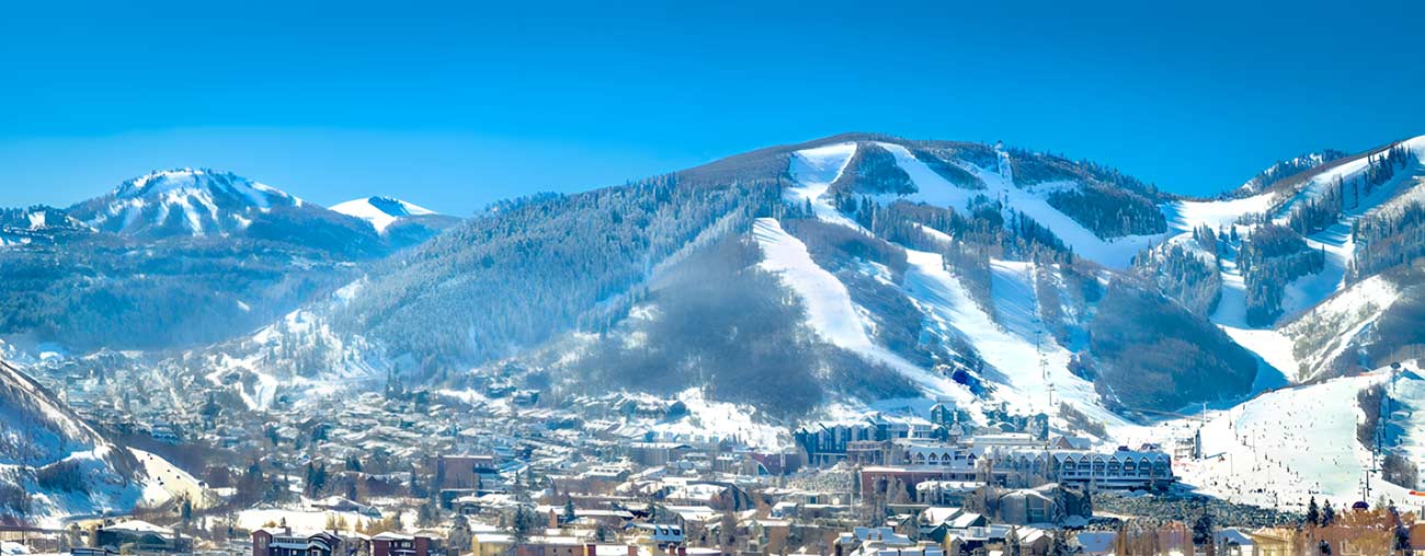 Landscape shot of Park City, Utah.