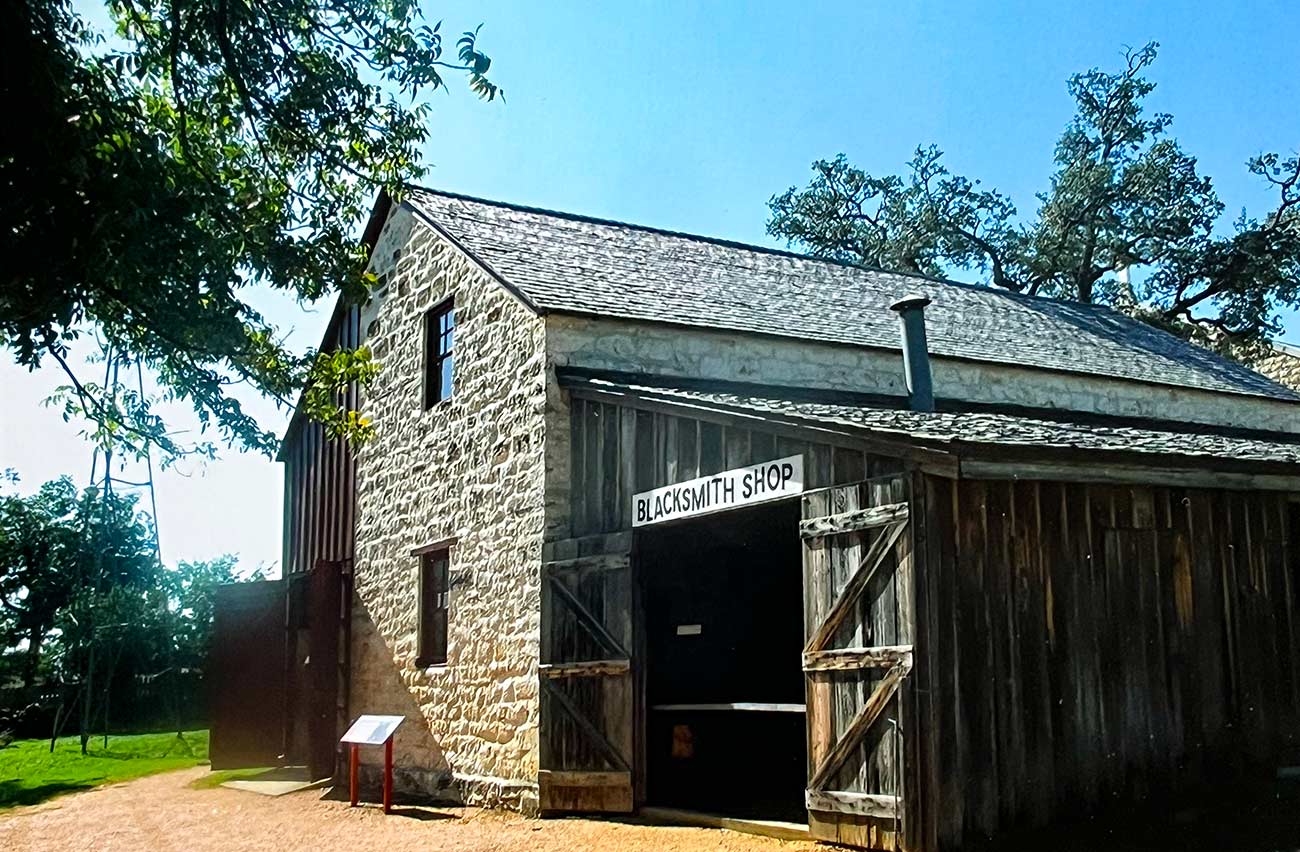 Pioneer Village featuring a Blacksmith Shop.