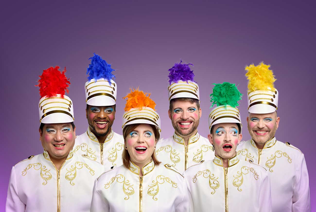 Members of the Twin Cities Gay Men's Chorus dressed as Toy Soldiers.