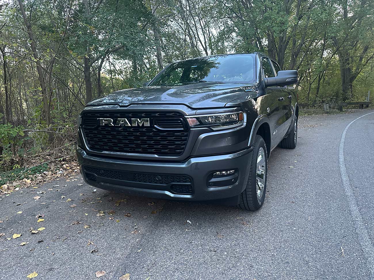 Exterior front view of the 2026 Ram 1500.