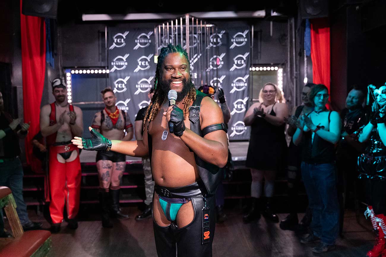 Denzel Belin, Mr. Twin Cities Leather 2026.