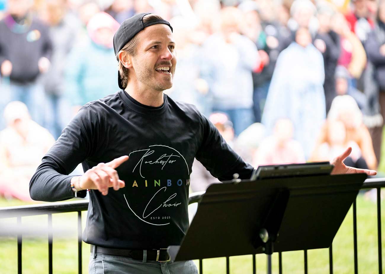 Rochester Rainbow Choir director Dylan Starr.