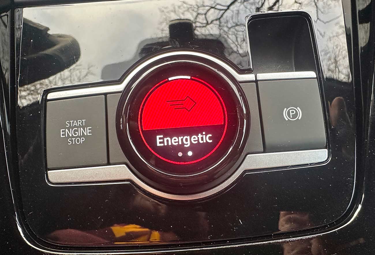 Atmosphere setting button in the Tiguan.