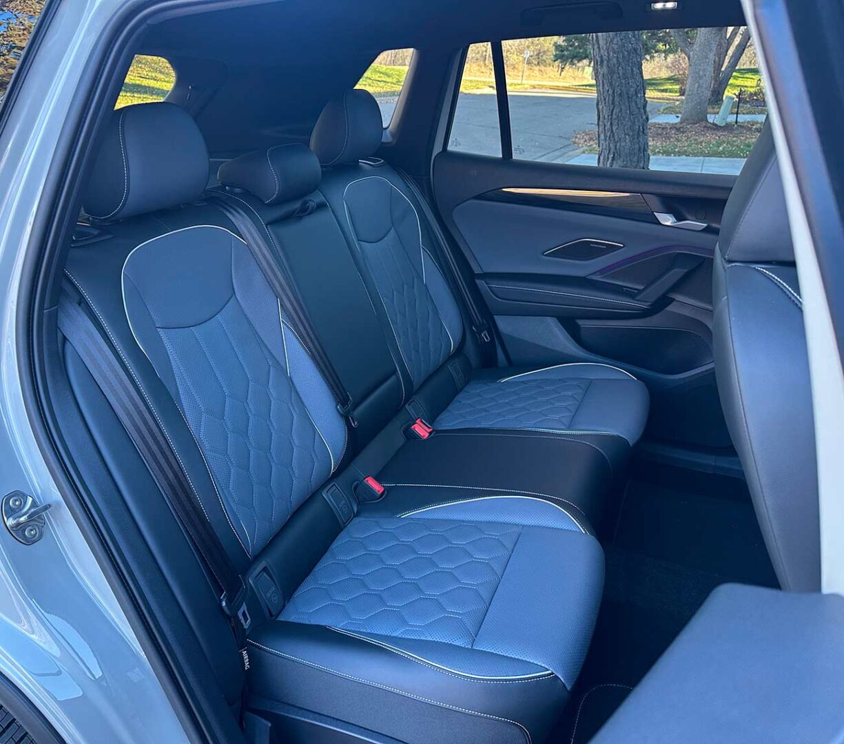 Interior shot of the back seating area of the Tiguan.