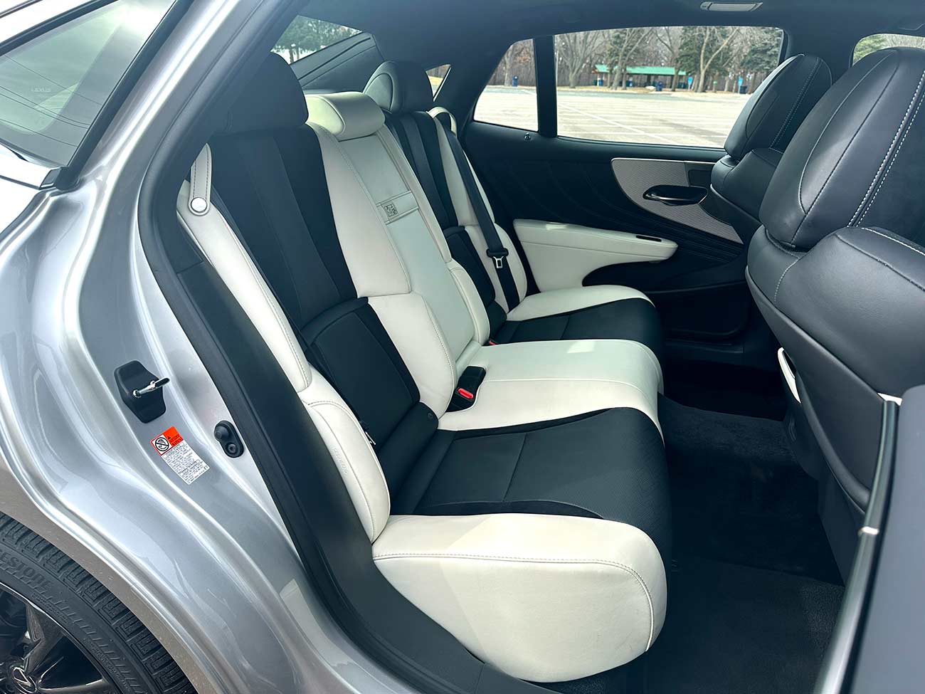 Back interior leather seats.