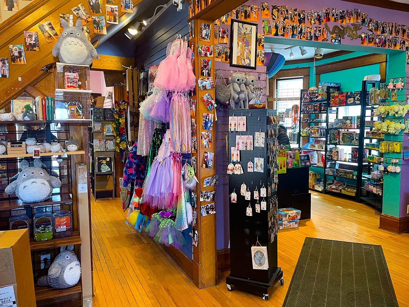 Interior shot of Mischief toy store featuring hundreds of different products.
