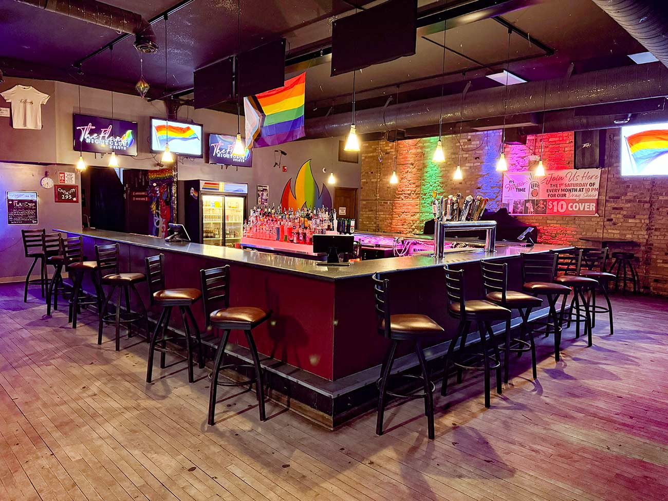 Interior shot of The Flame Nightclub in Duluth.