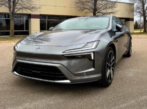 Front exterior view of the 2026 Polestar 4.