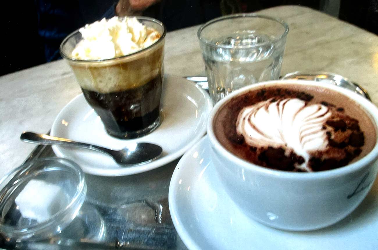 Coffee at the Café Central in Vienna, Austria.