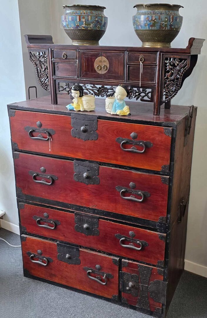 Vintage Japanese ornate dresser.