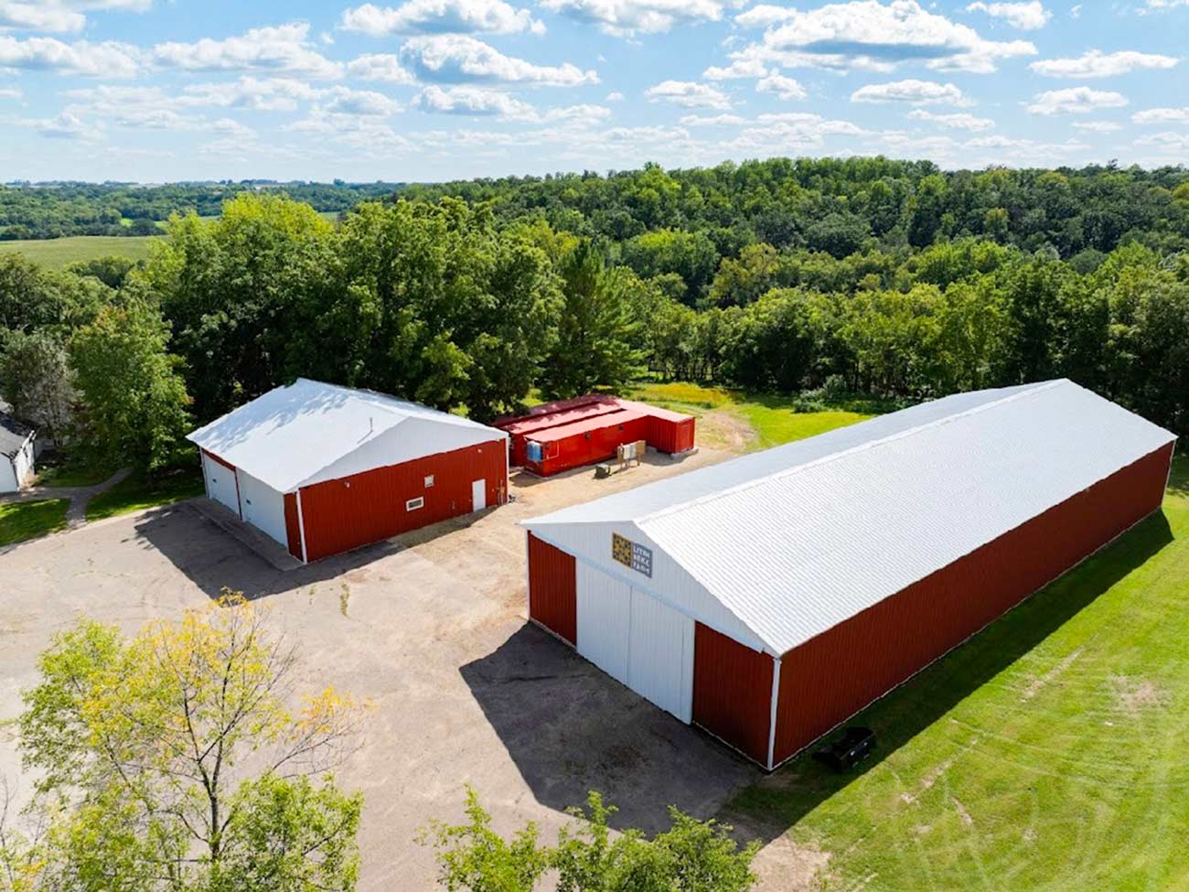 Aerial view of the Liten Bekk Farm.
