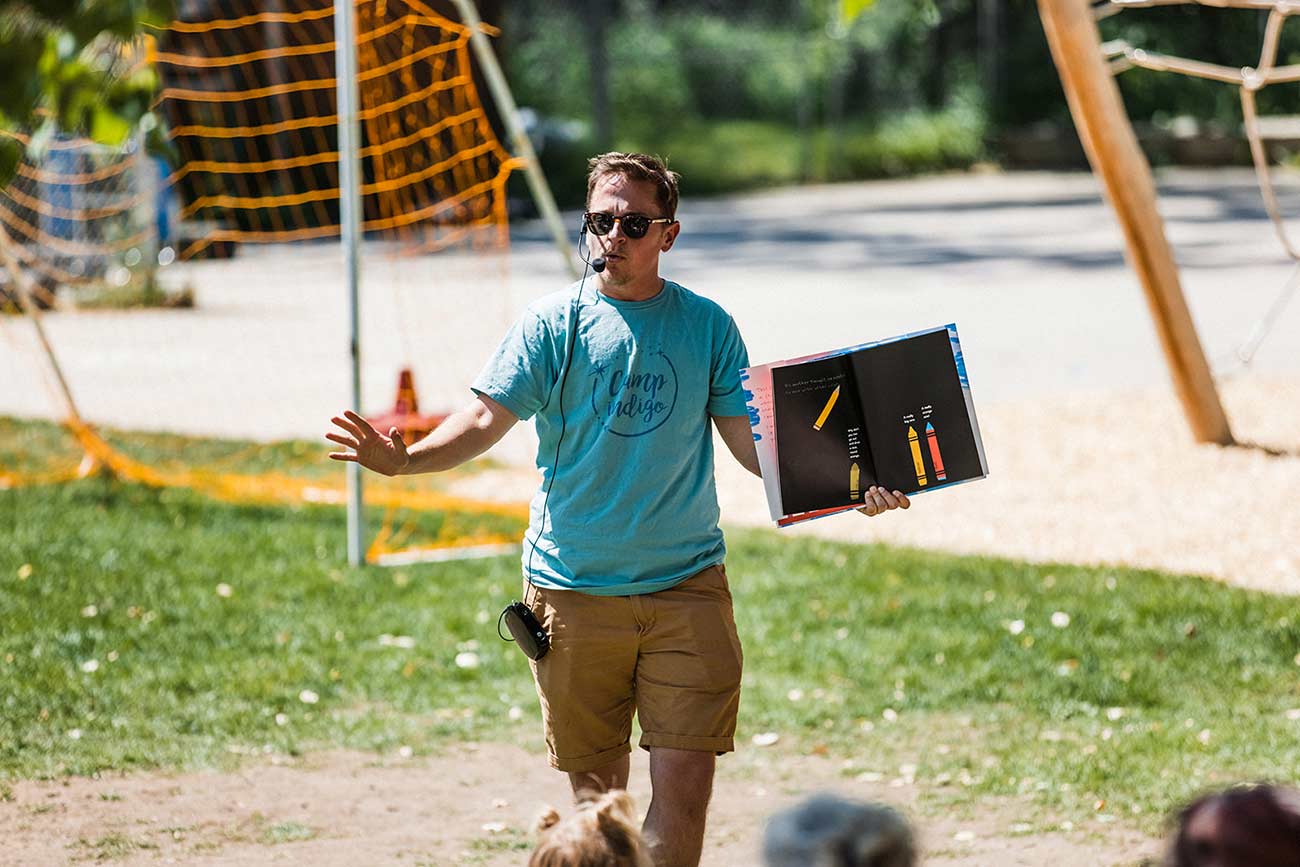 Andrew Kramer, executive director of Camp Indigo, a summer day camp designed for transgender and nonbinary youth across the country.