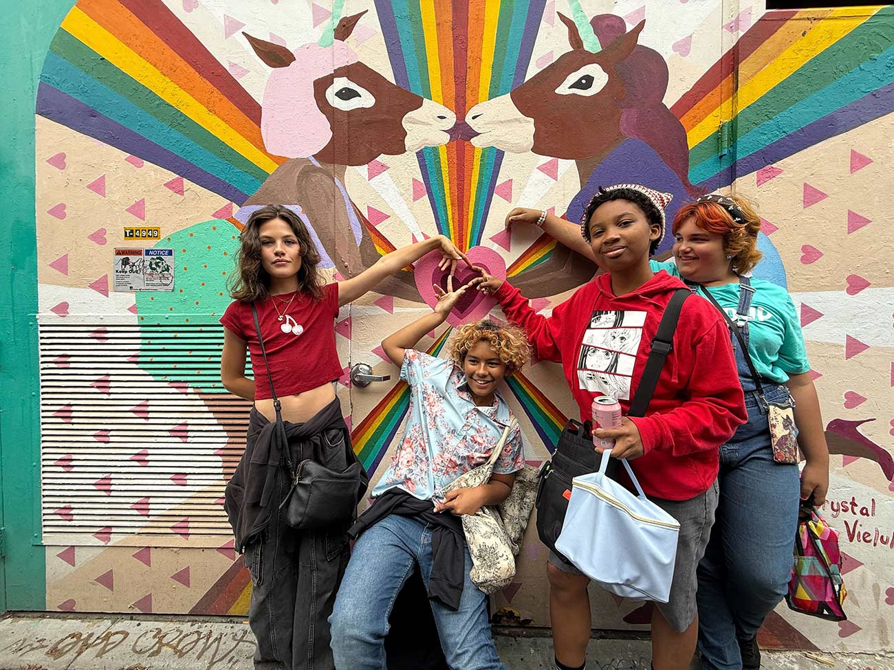 Small group of teens at Camp Indigo in San Francisco.