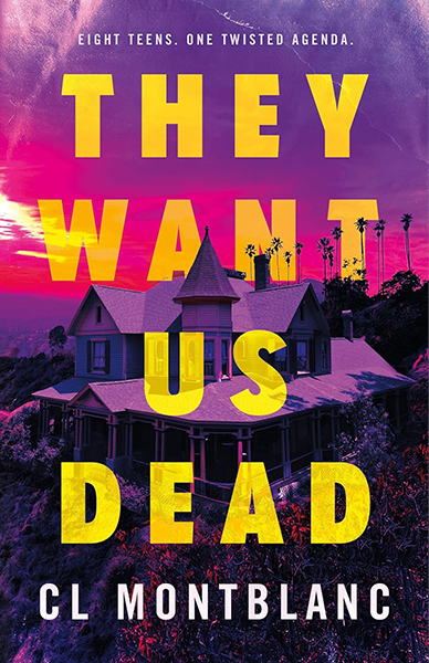 The cover of They Want Us Dead with a purpled colored photo of a mansion.