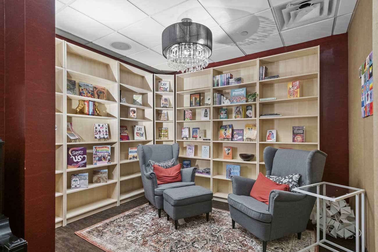 Lounge area at the Twin Cities Pride’s Pride Cultural Arts Center.